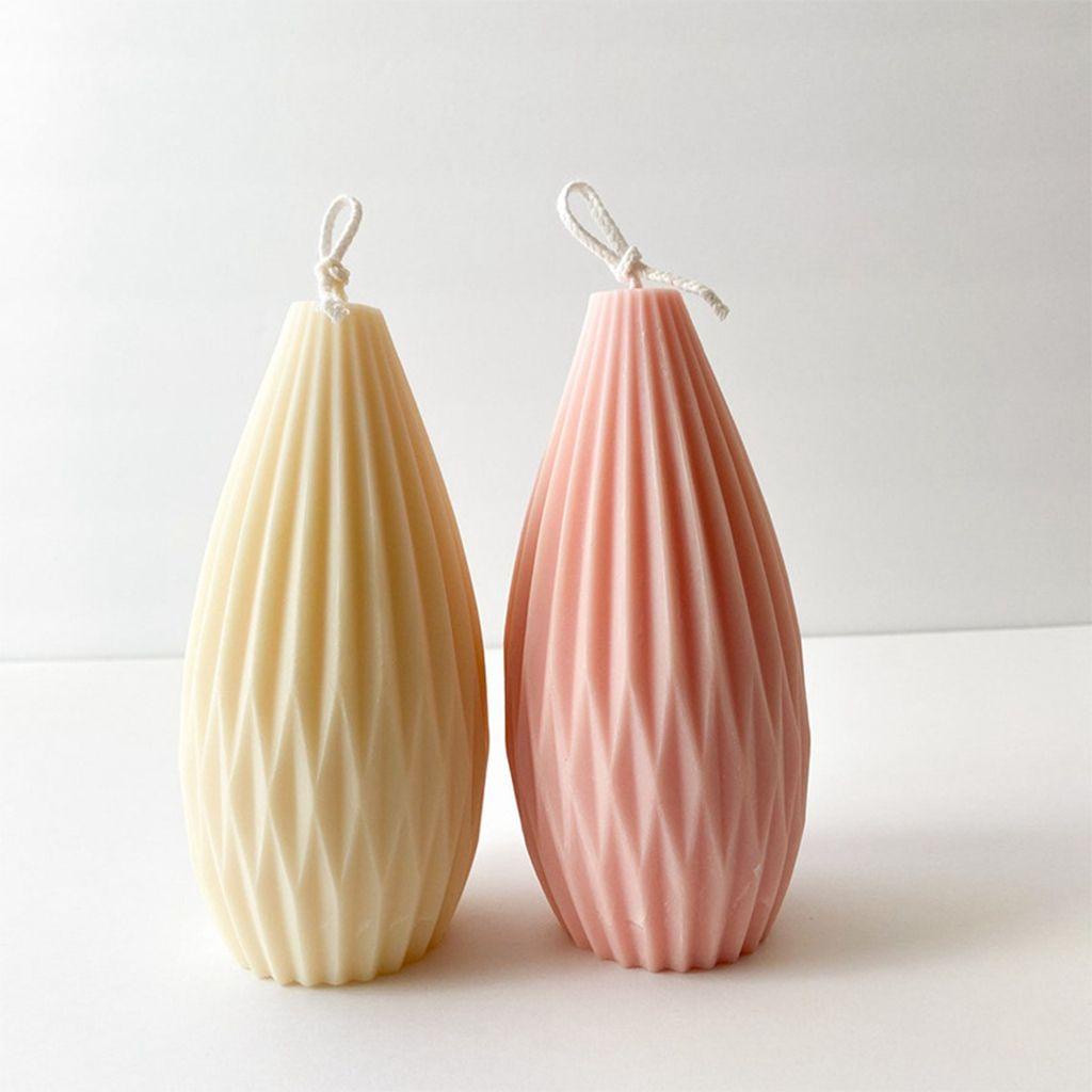 1 Khuôn Làm Nến Thủ Công Bằng Silicone Hình Học Dễ Vệ Sinh