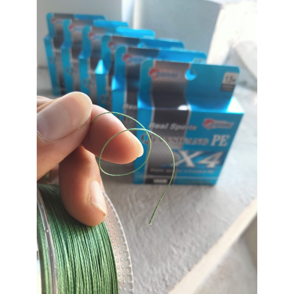 Dây dù câu cá PE Line X4 Braide 100m màu xanh