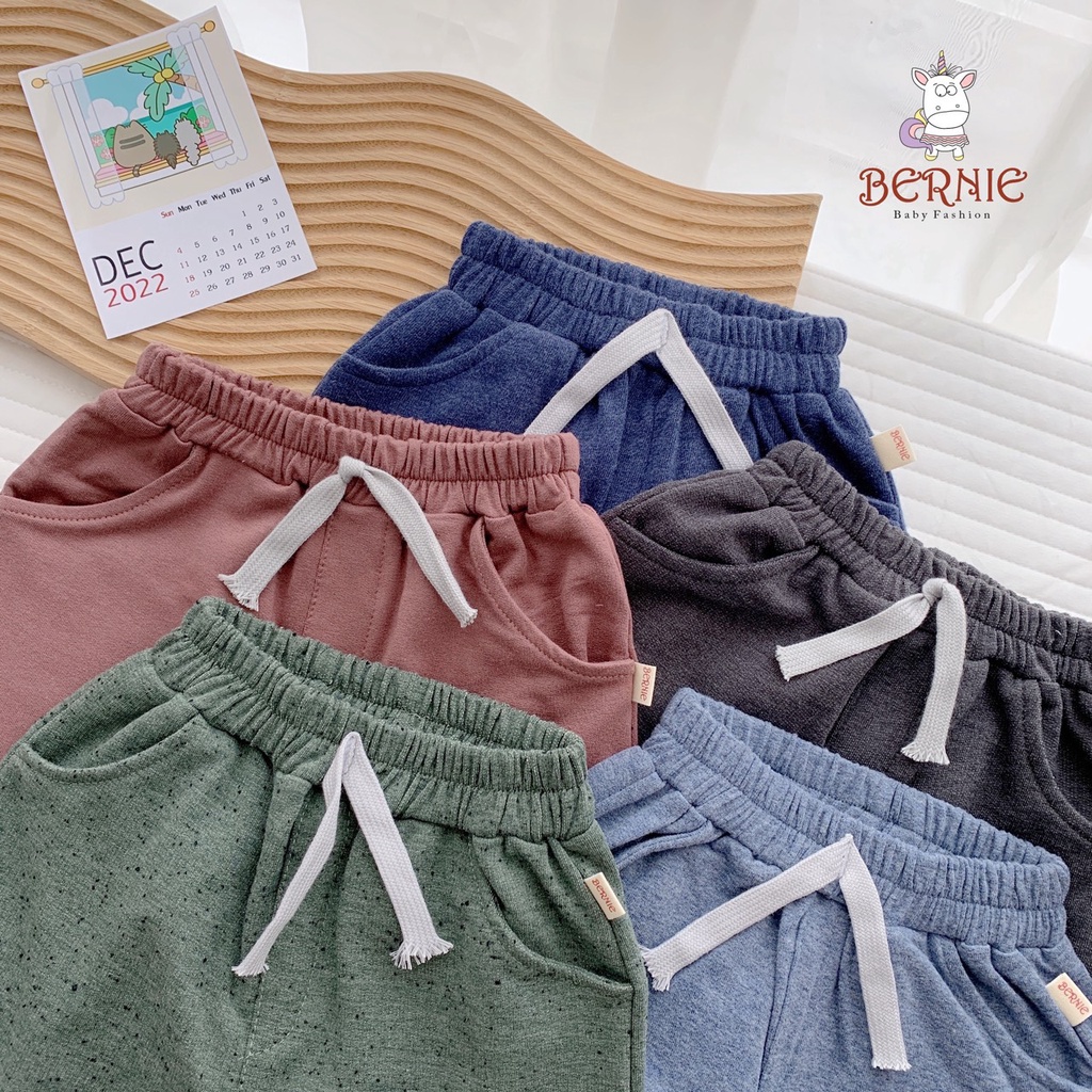 Set 3 quần đùi cotton unisex cho bé, quần sóc mềm mịn hàng đẹp