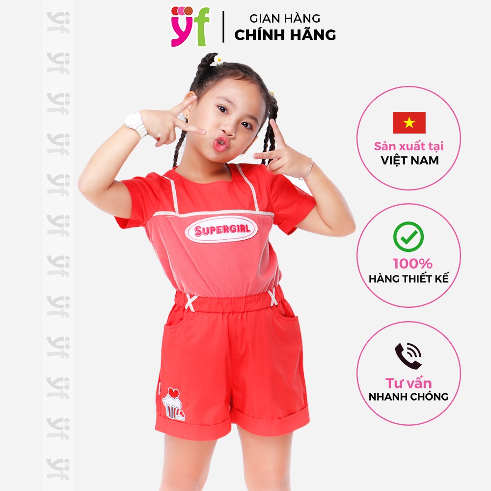 JumpSuit/ Áo liền quần Cho Bé gái Thêu SuperGirl YF - 9DX553
