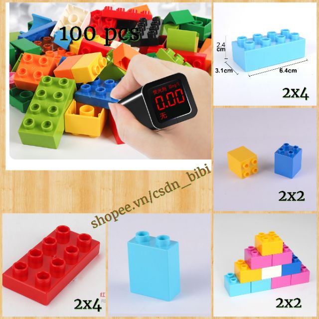 Bộ Lego 100 gạch tương thích lego duplo