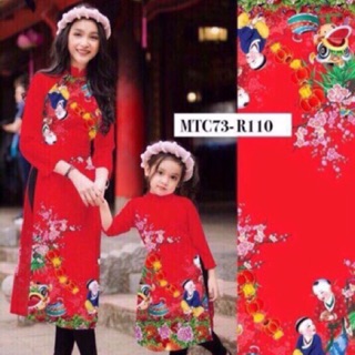 1 áo dài mẹ và 2 áo dài con gái