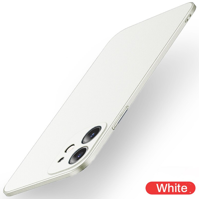 Ultra Ốp Điện Thoại pc Cứng Nhám Siêu Mỏng Màu Trơn Chống Sốc Cho iphone 11 12 pro max xs max xr x 8 7 plus 11