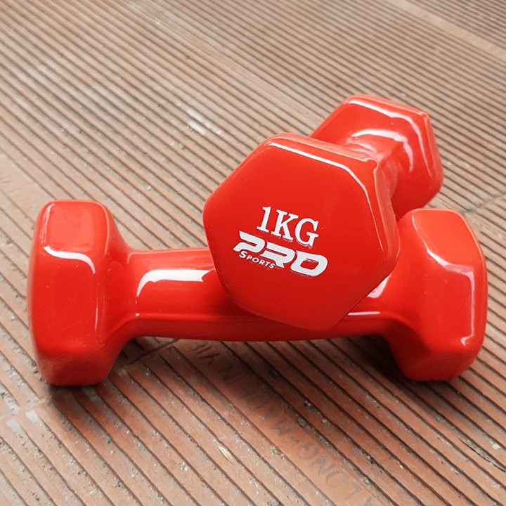 TẠ TAY BỌC CAO SU CHÍNH HÃNG LOẠI 1KG - GIAO MÀU NGẪU NHIÊN