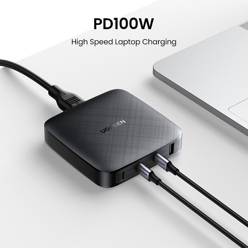 Ugreen Cốc Sạc Nhanh 4 Cổng USB C 100W Cho MacBook Pro / Air