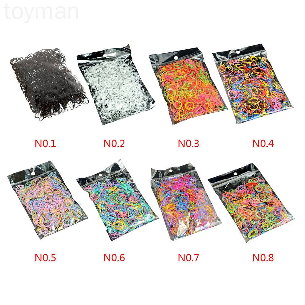 Bộ 1000 Dây Thun Buộc Tóc Bằng Tpu Co Giãn Dùng Một Lần Cho Bé Gái