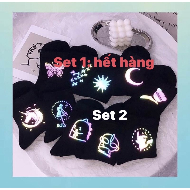 set vớ/ tất cao cổ phát quang cho cả nam và nữ
