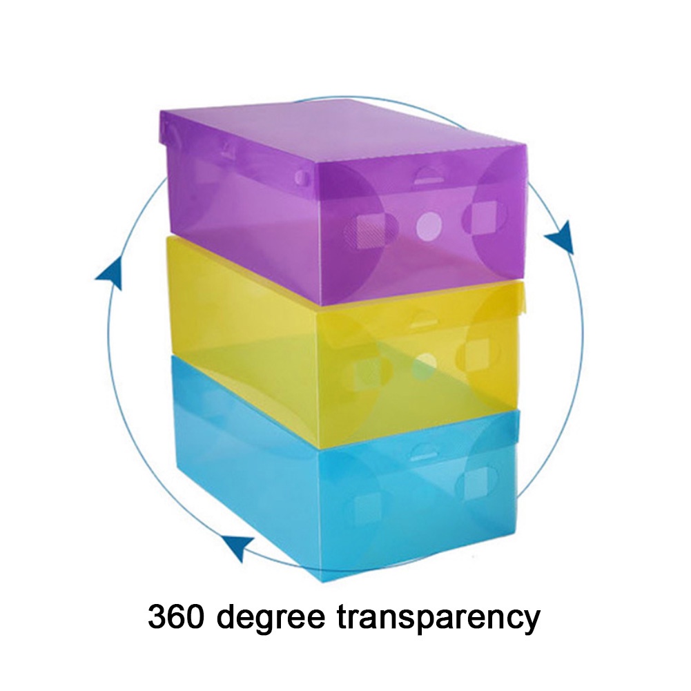 Hộp Đựng Giày Trong Suốt Chống Bụi Có Thể Xếp Chồng Tiện Dụng
