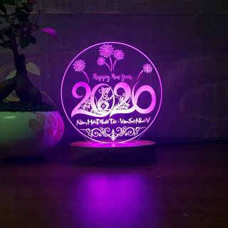 Đèn led 3D Tết Canh Tý 2020 - Đèn ngủ -Đèn trang trí -Quà tặng độc đáo