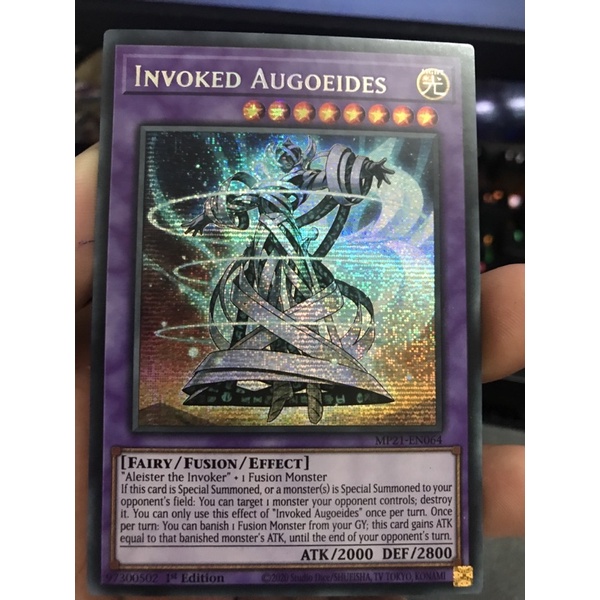 Thẻ bài Yugioh Invoked Augoeides - Prismatic Secret Rare