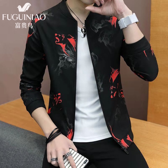 Áo khoác nam mùa xuân và mùa thu áo khoác nam trung niên và trẻ trung