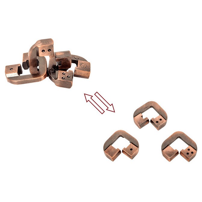 Đồ chơi trí tuệ_Thử thách trí não_The 3G (Chain Link)- Hanayama Puzzle_Hack Xoắn não &amp; Giáo dục_IQ Toys_Giải đố_Tư Duy