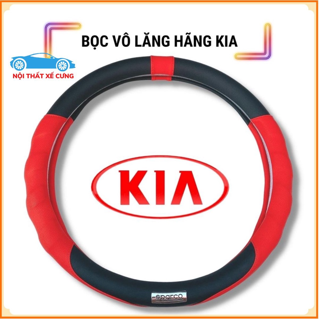 Bọc vô lăng KIA Morning, Cerato, K3, Seltos, Sedona, Sorento, Soluto, Optima, Rondo, Forte, Rio, tem kim loại cao cấp