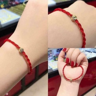 Vòng Chỉ Đỏ Bi Vàng Thái Lan