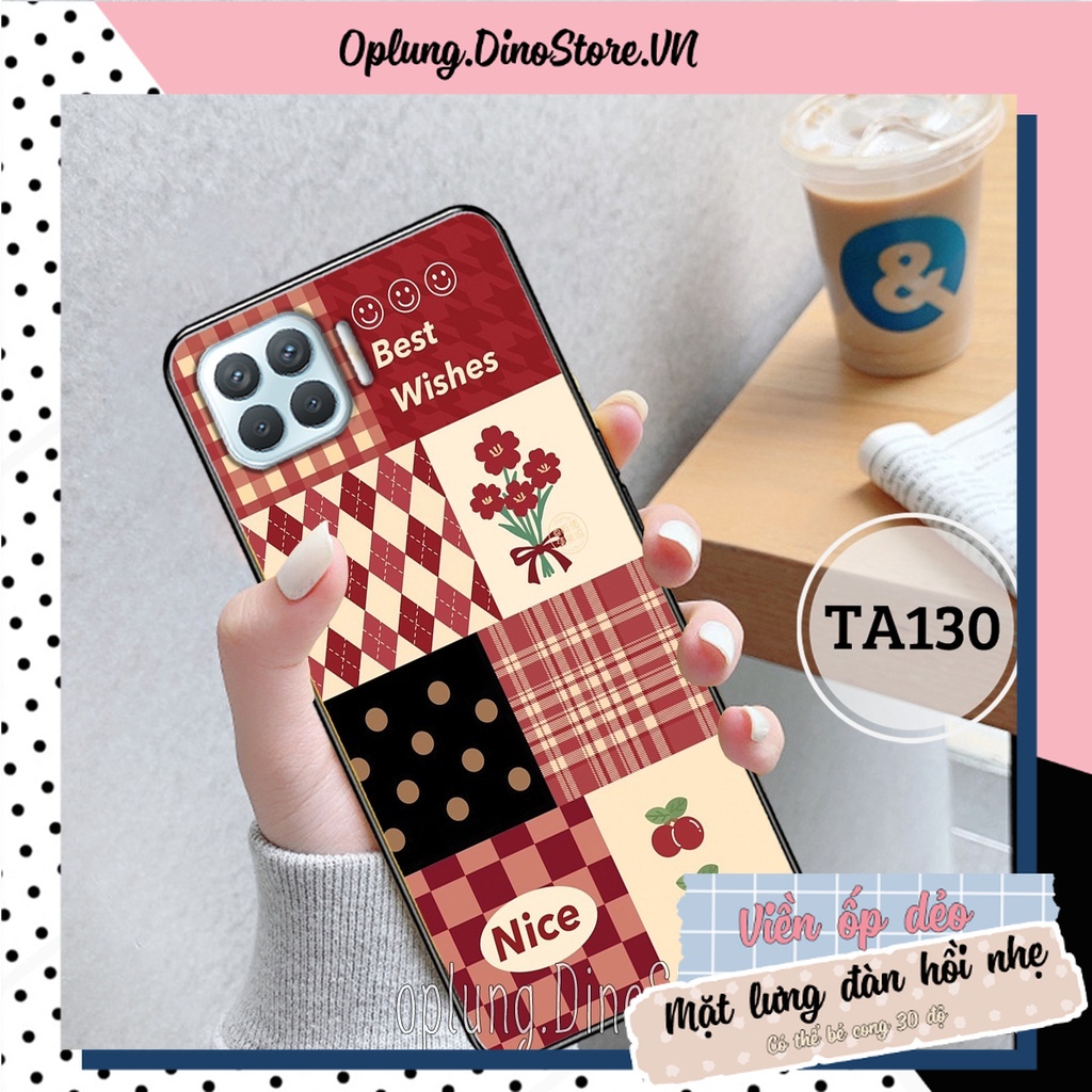 Ốp lưng Oppo A73/A93/F17/F17 Pro in hình họa tiết kẻ Caro đen đỏ thời trang viền dẻo bảo vệ camera, bền đẹp giá rẻ.