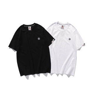 Áo Thun Cotton Ngắn Tay In Chữ Aape A105 # Cho Các Cặp Đôi