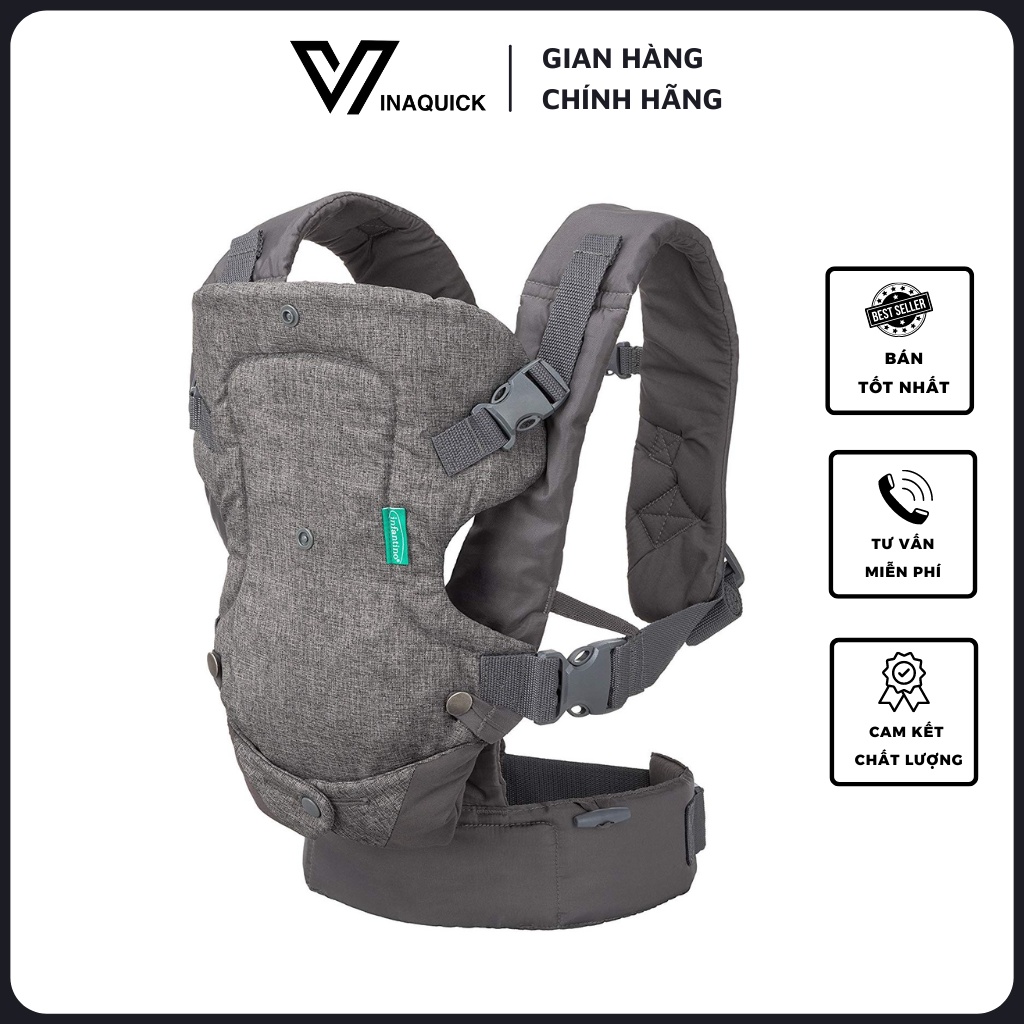 Địu Infantino Flip 4-in-1 Convertible Carrier Dùng Cho Bé Từ Sơ Sinh Đến 16kg Chắc Chắn An Toàn - VINAQUICK