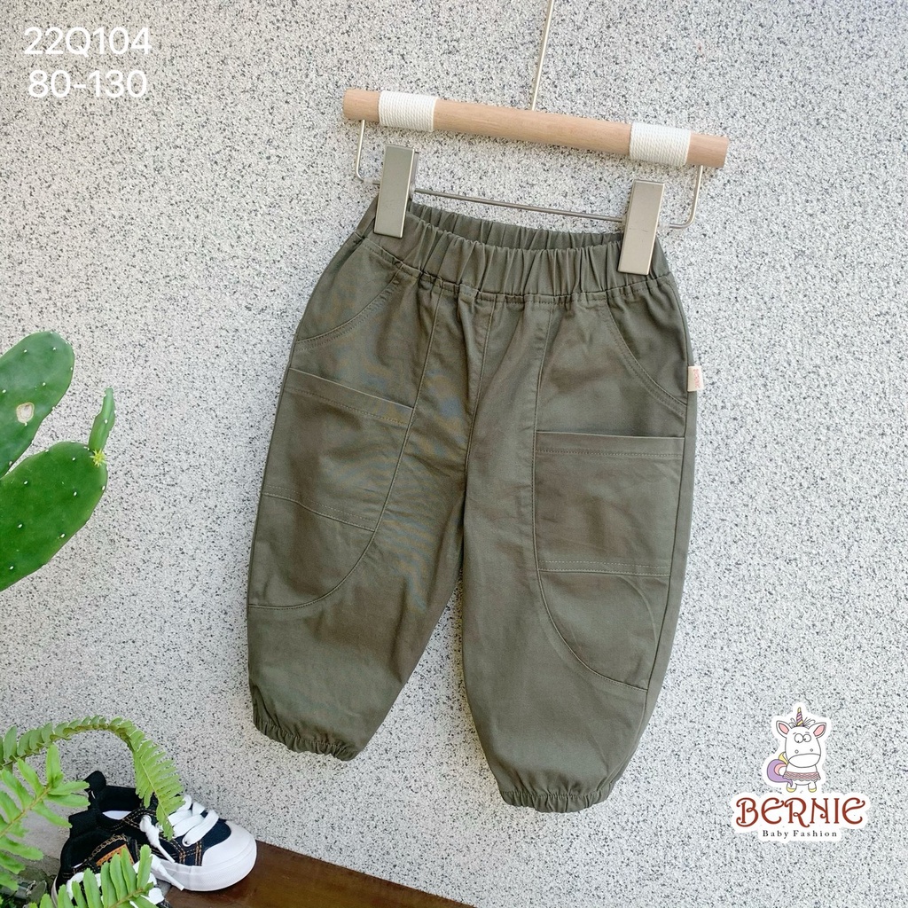 Quần kaki bo thiết kế túi bên dành cho bé trai bé gái
