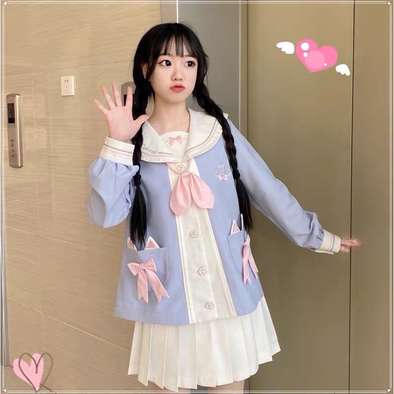 SET BỘ ÁO VÁY THUỶ THỦ ACREATIVE DỄ THƯƠNG/ TIỆM THỜI TRANG LOLITA JK CHÍNH HÃNG LOLIQUESWEET