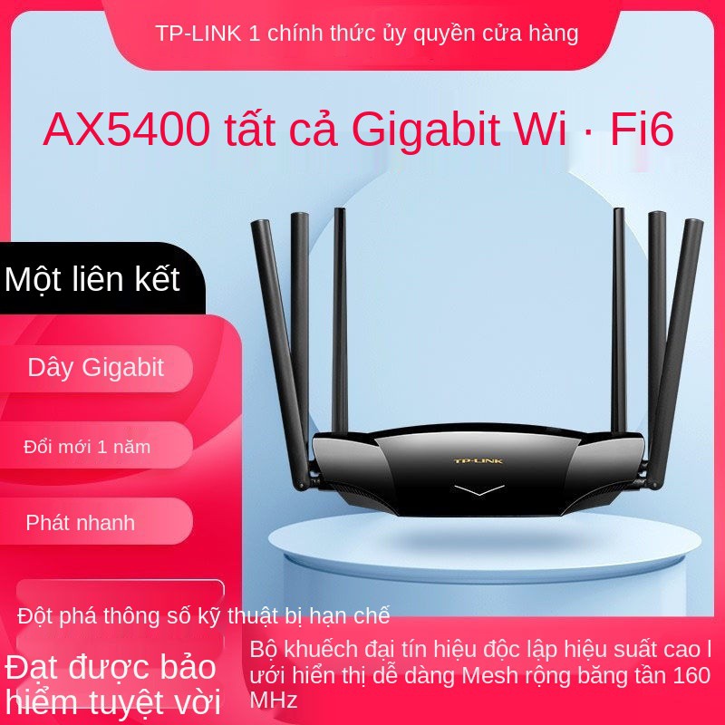 TP-LINK Full Gigabit Wireless Router WiFi6 Home Băng tần kép AX5400 Wall Through King XDR5430