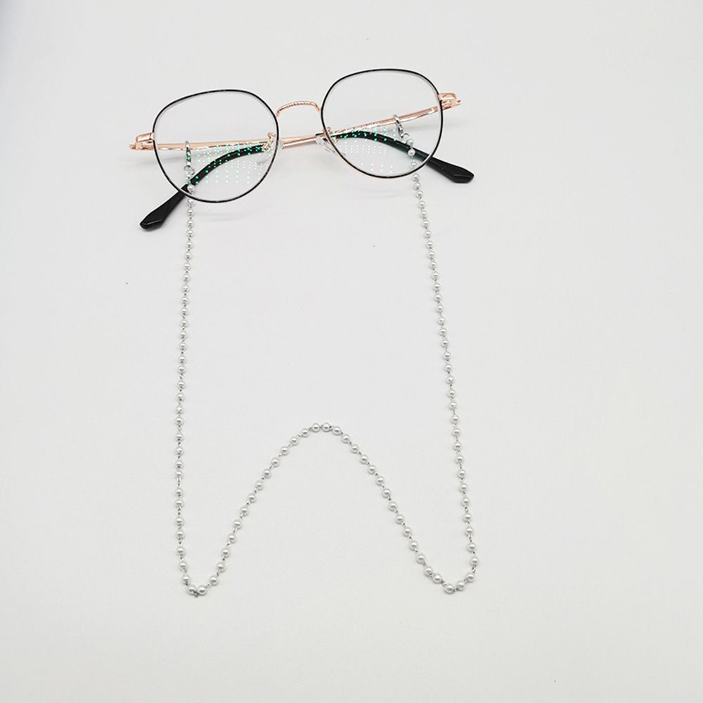 Dây Chuỗi Hạt Màu Đen Gắn Mắt Kính Chống Trượt Bằng Kim Loại