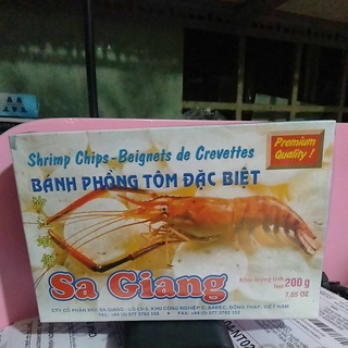 bánh phồng tôm sa giang dùng để chiên, nướng, nấu súp [hộp 200g]