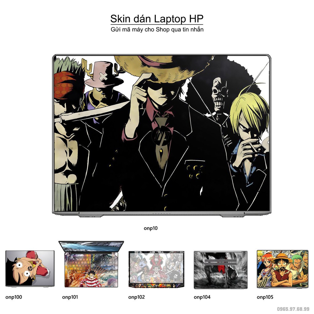 Skin dán Laptop HP in hình One Piece _nhiều mẫu 10 (inbox mã máy cho Shop)