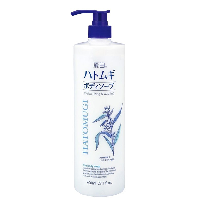Sữa Tắm Dưỡng Ẩm Trắng Da Chiết Xuất Hạt Ý Dĩ Hatomugi Nhật Bản 800ml - Vanh Cosmetics