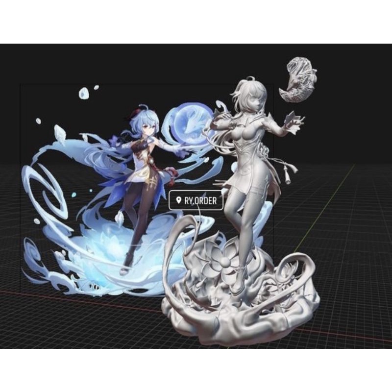 File in mô hình 3D Ganyu - Genshin Impact ( Nhận in Mô Hình )
