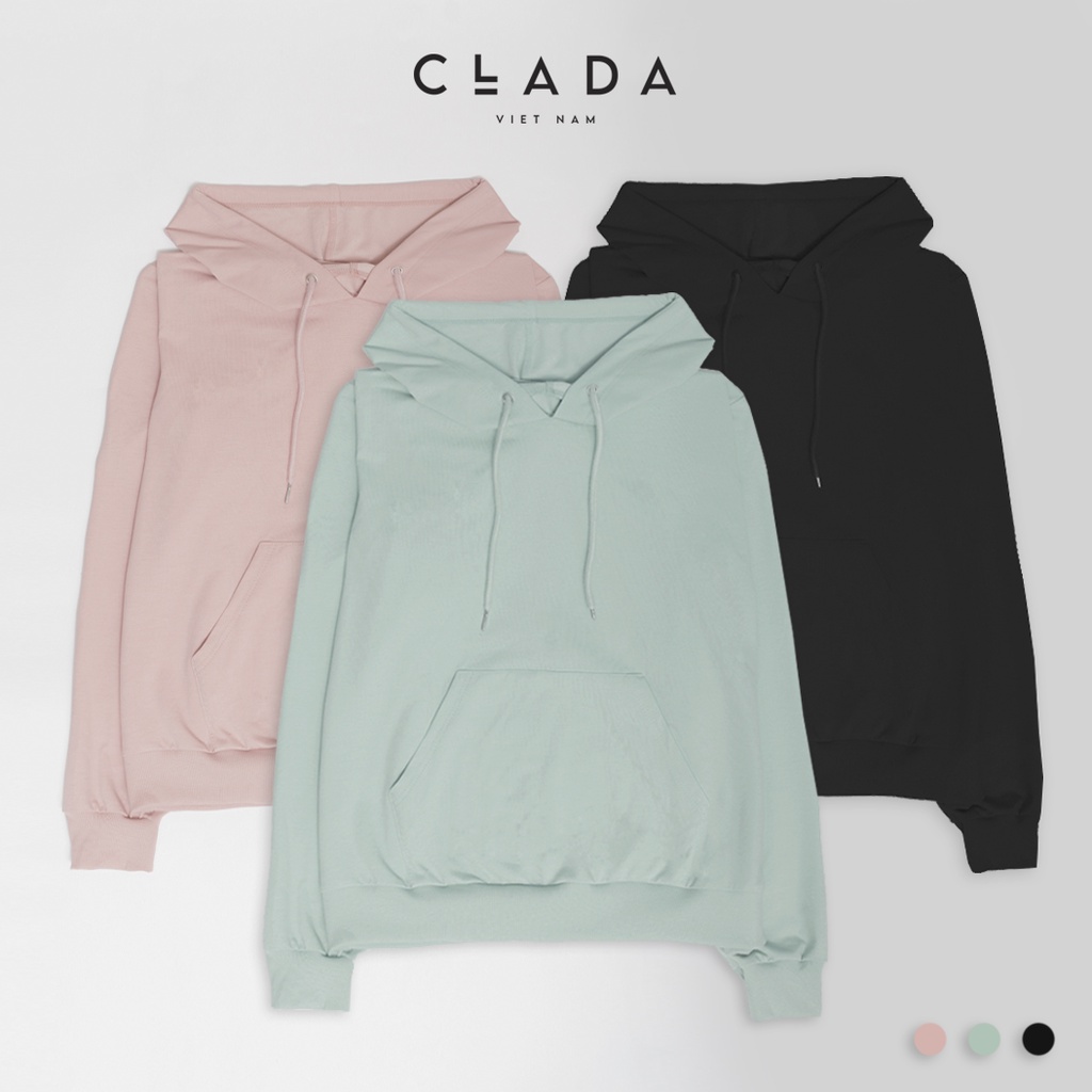 Áo hoodie nỉ có mũ và túi dáng suông cho nữ | BigBuy360 - bigbuy360.vn