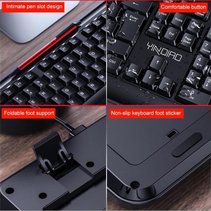 Bàn Phím văn phòng gaming Yindaao Có Dây Chống Tiếng Ồn