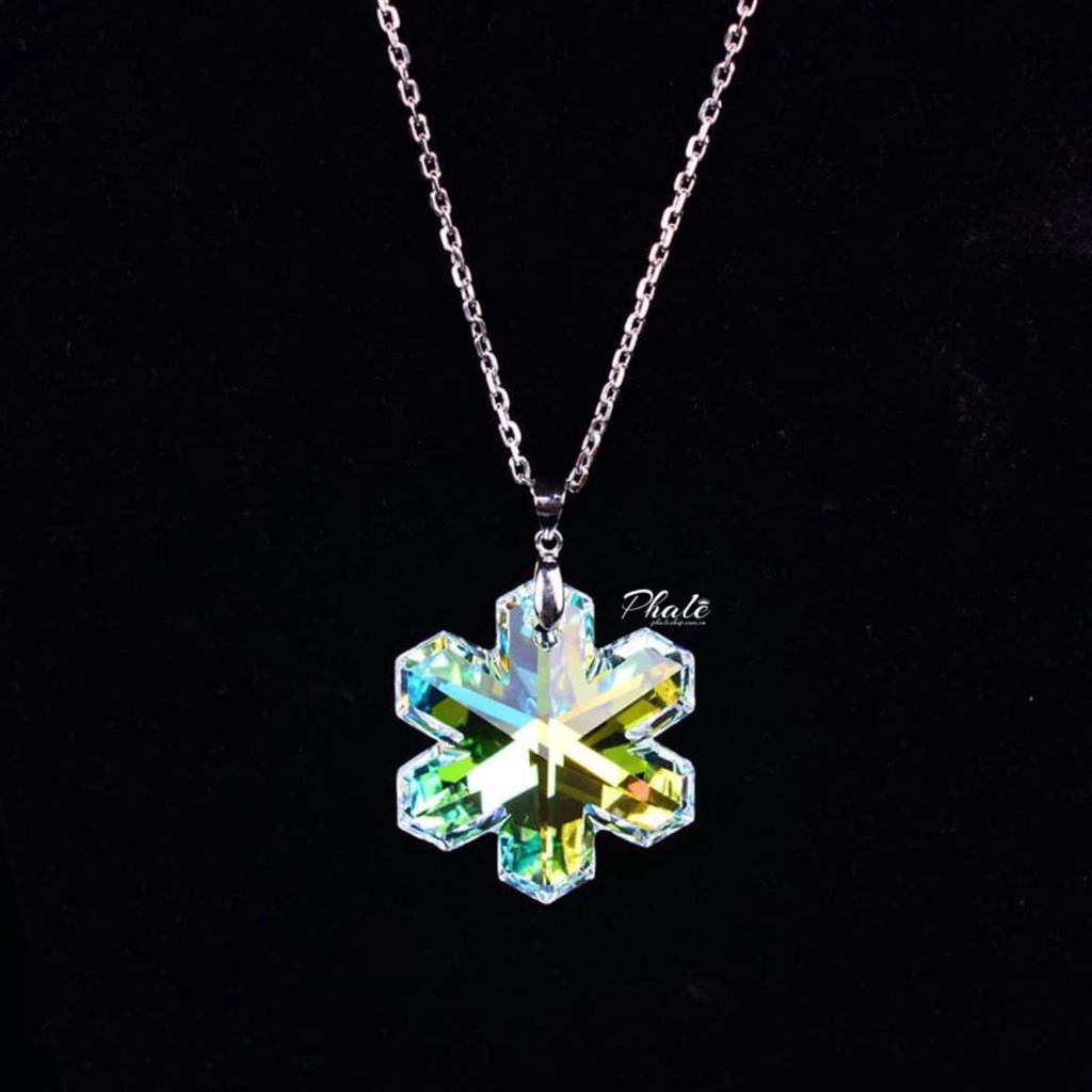 Mặt Dây Chuyền Pha Lê Swarovski Hình Bông Tuyết S25mm