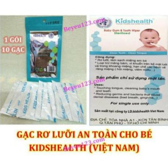 Hộp gạc vải rơ lưỡi Kidshealth 250 cái