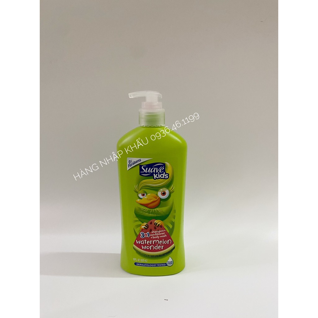 Sữa Tắm Suave Kids 532ml Gội Xả Cho Trẻ Em hương hoa quả không cay mắt-Mỹ