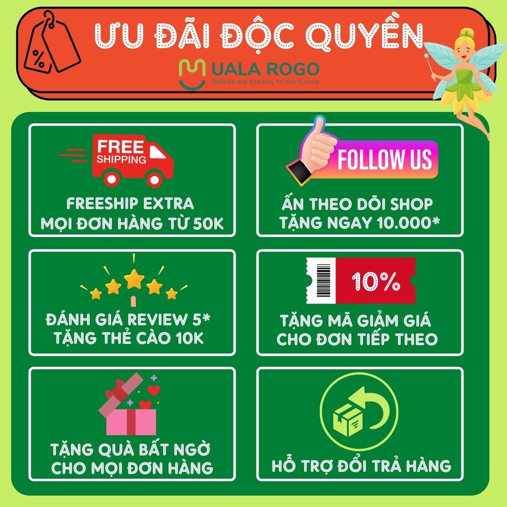 Quần áo bé trai dài tay MỎNG Ualarogo 6 tháng-3 tuổi vải Petit cúc bấm cổ thu đông họa tiết động vật 2240