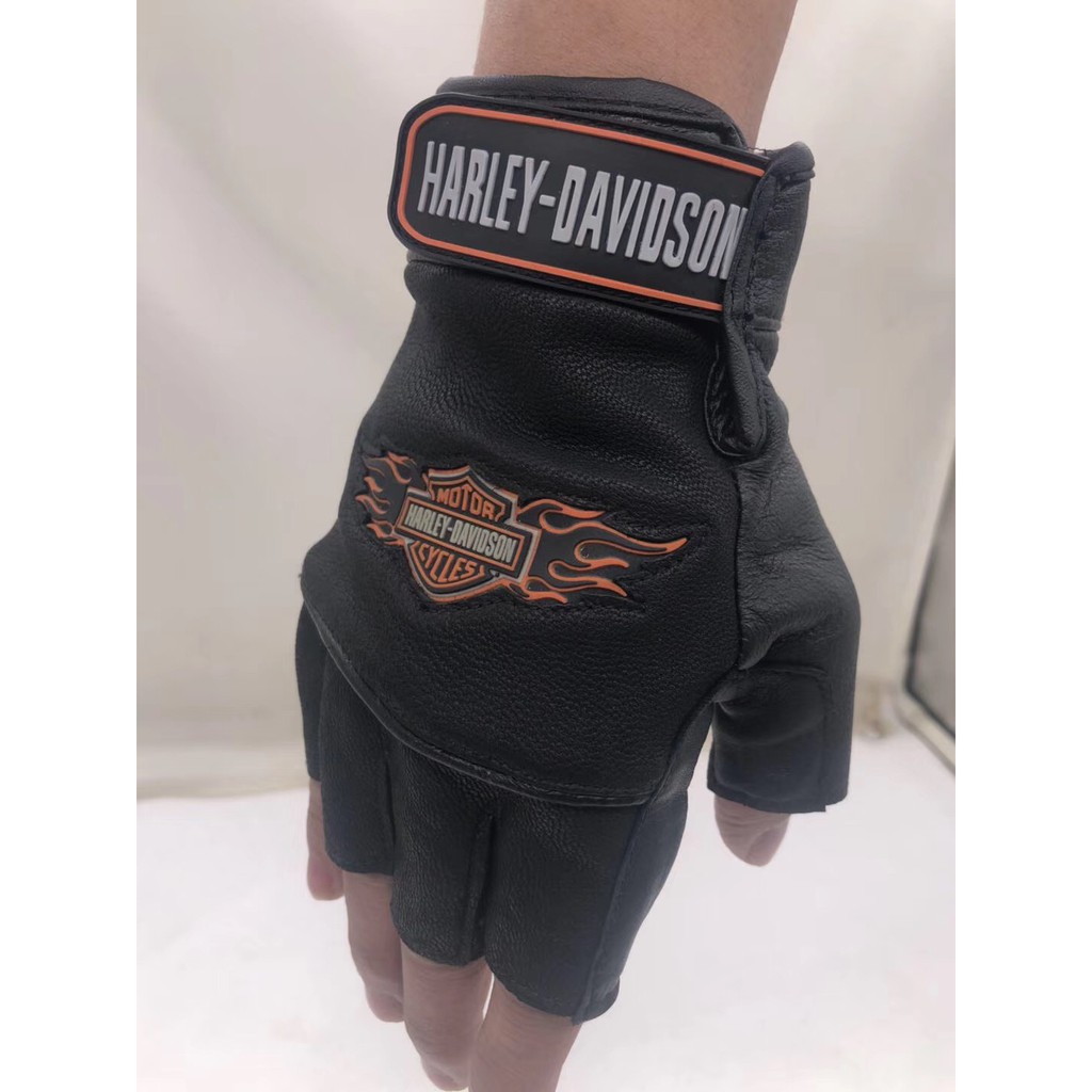 Găng tay da phong cách Harley Davidson