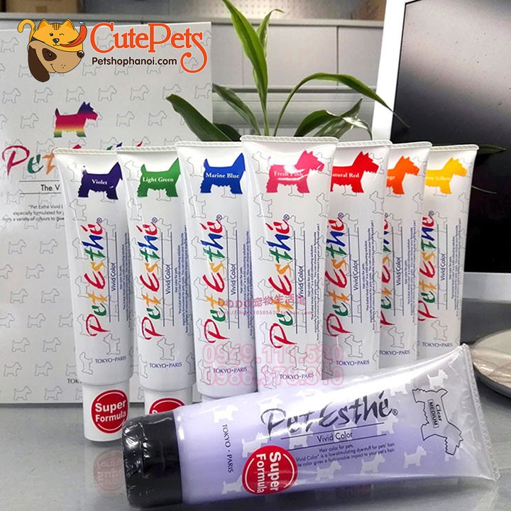 Nhuộm lông cao cấp Petesthe Vivid Color 140g Dành cho thú cưng - CutePets