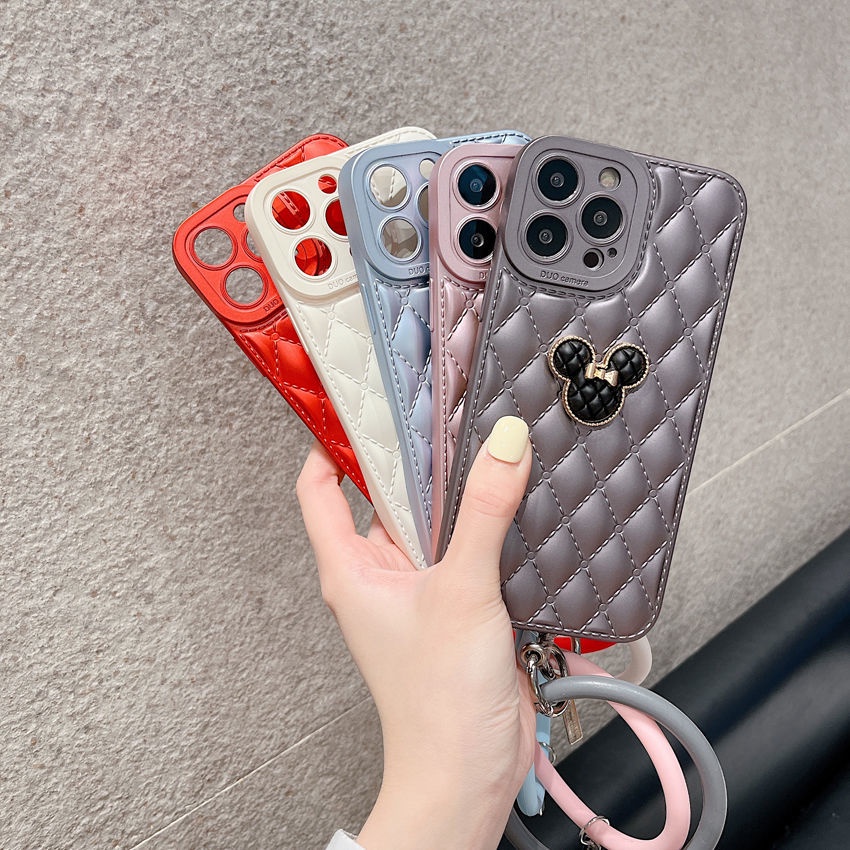 Ốp lưng điện thoại iphonequả trám gắn mikeyy vòng đeo 7plus x xsmax 11 11promax 12 12pro 12promax 13 13pro 13promax DT17