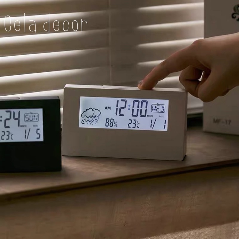Đồng hồ LED để bàn đa năng phong cách Nhật Bản - Đồng hồ điện tử phòng ngủ có báo thức | Cela.decor