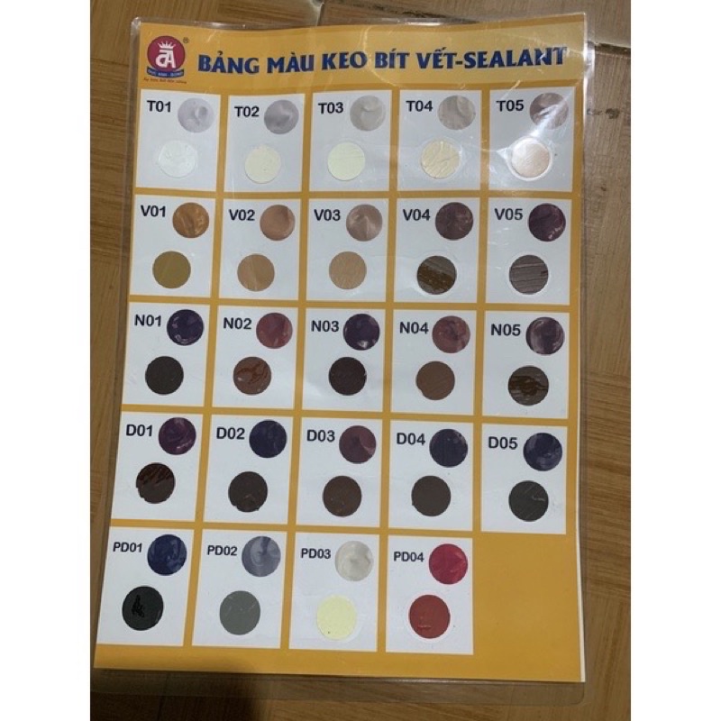 Keo che khuyết điểm, che vết nứt gỗ trên đồ gỗ nội thất và vật liệu.Xem bảng màu để chọn màu chính xác