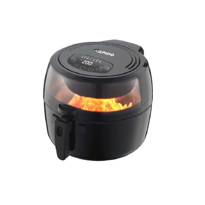 [HÀNG CHÍNH HÃNG]Nồi chiên không dầu Rapido 6.5L, RAF-6.5D (điều khiển điện tử)