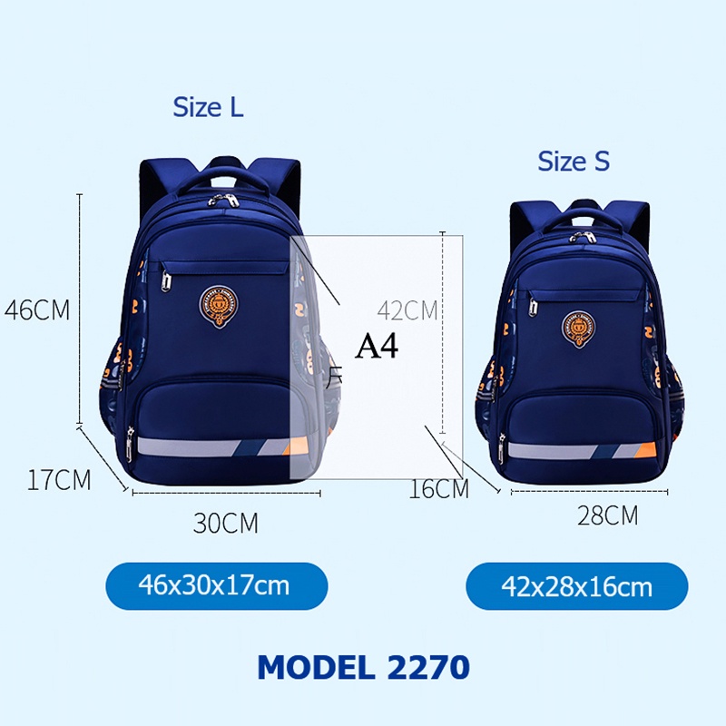 Balo đi học cấp 1, cặp đi học cho bé, balo học sinh ZMBABY PSB104