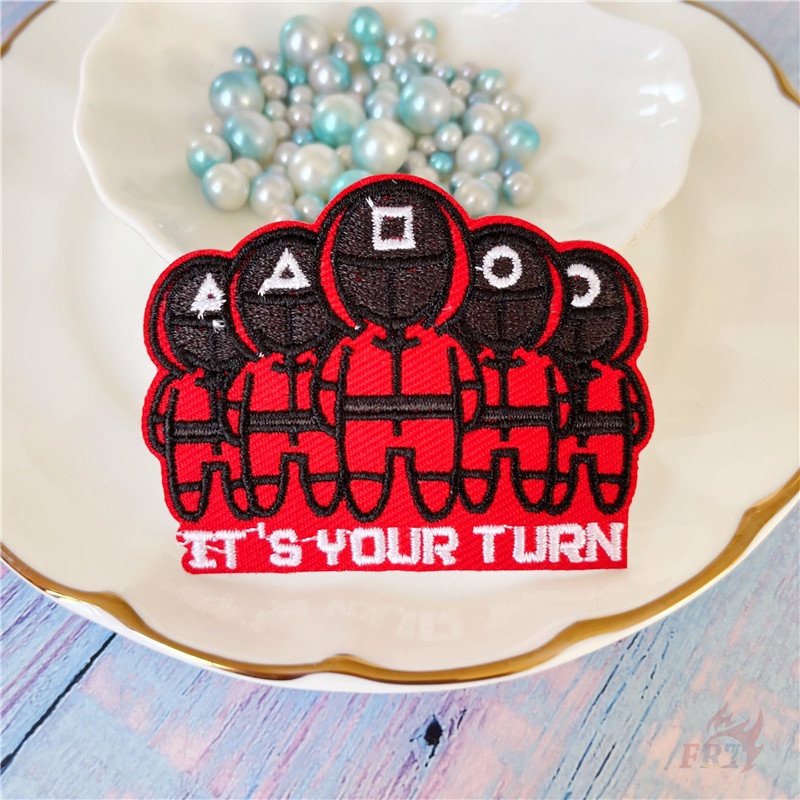 1 miếng dán ủi quần áo hình trò chơi Squid độc đáo