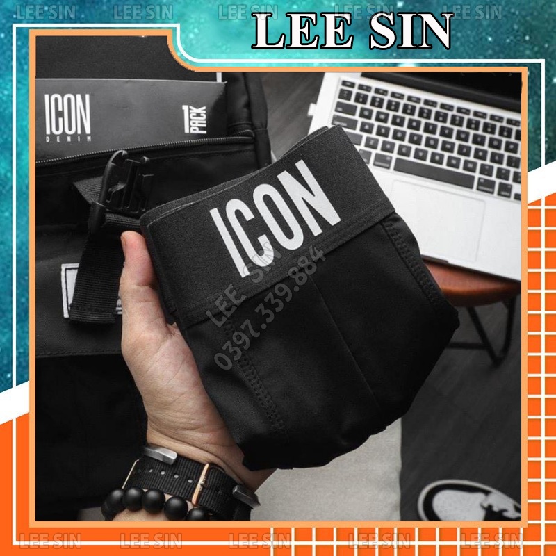 Quần sịp đùi nam Icon Demin chất thun lạnh chính phẩm, Quần lót nam siêu mát mịn | Lee Sin