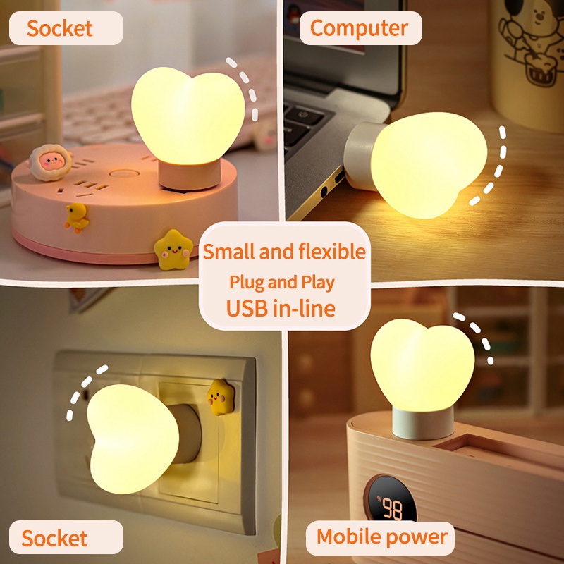 Đèn LED Để Bàn Cổng Sạc USB Trang Trí Nội Thất