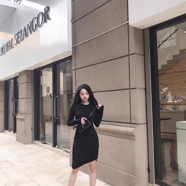 ĐẦM TAY DÀI RÚT DÂY (KÈM HÌNH THẬT)