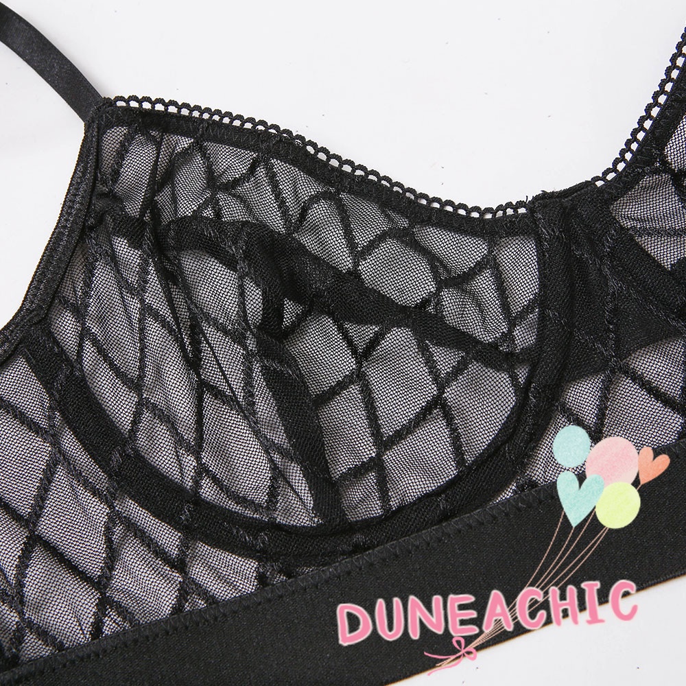 DUNEA Bộ đồ nữ gồm áo ngực và quần lót dạng lưới gợi cảm thời trang