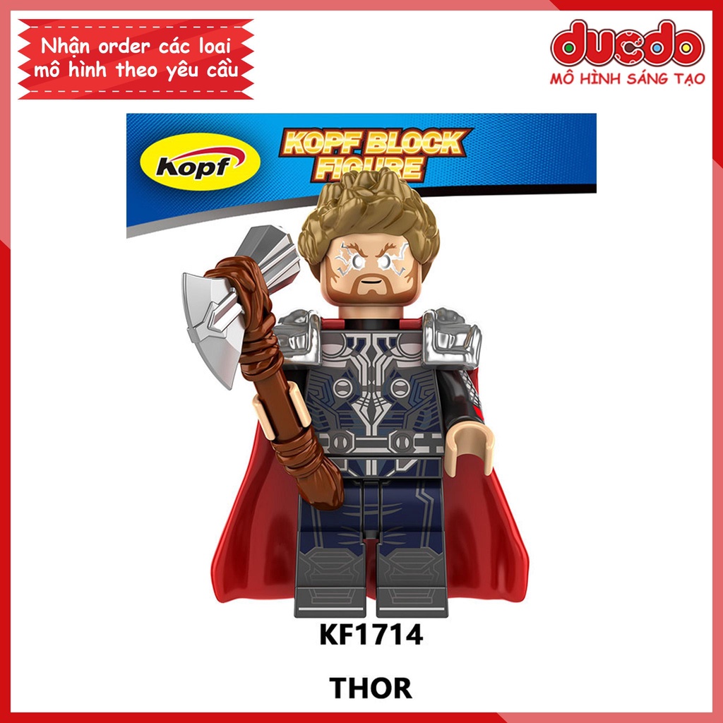 Minifigures nhân vật Thor Love And Thunder - Đồ chơi Lắp ghép Xếp hình Mini Iron Man Mô hình Kopf KF6161