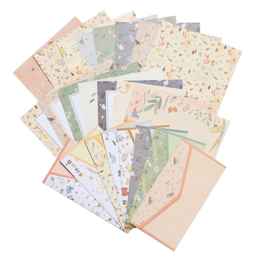 Bộ Phong Bì Thư In Hoa Phong Cách Vintage Thanh Lịch