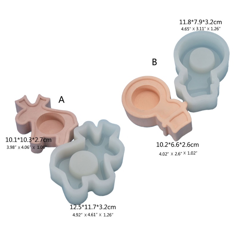 Khuôn Silicone Làm Chân Nến DIY Phong Cách Giáng Sinh